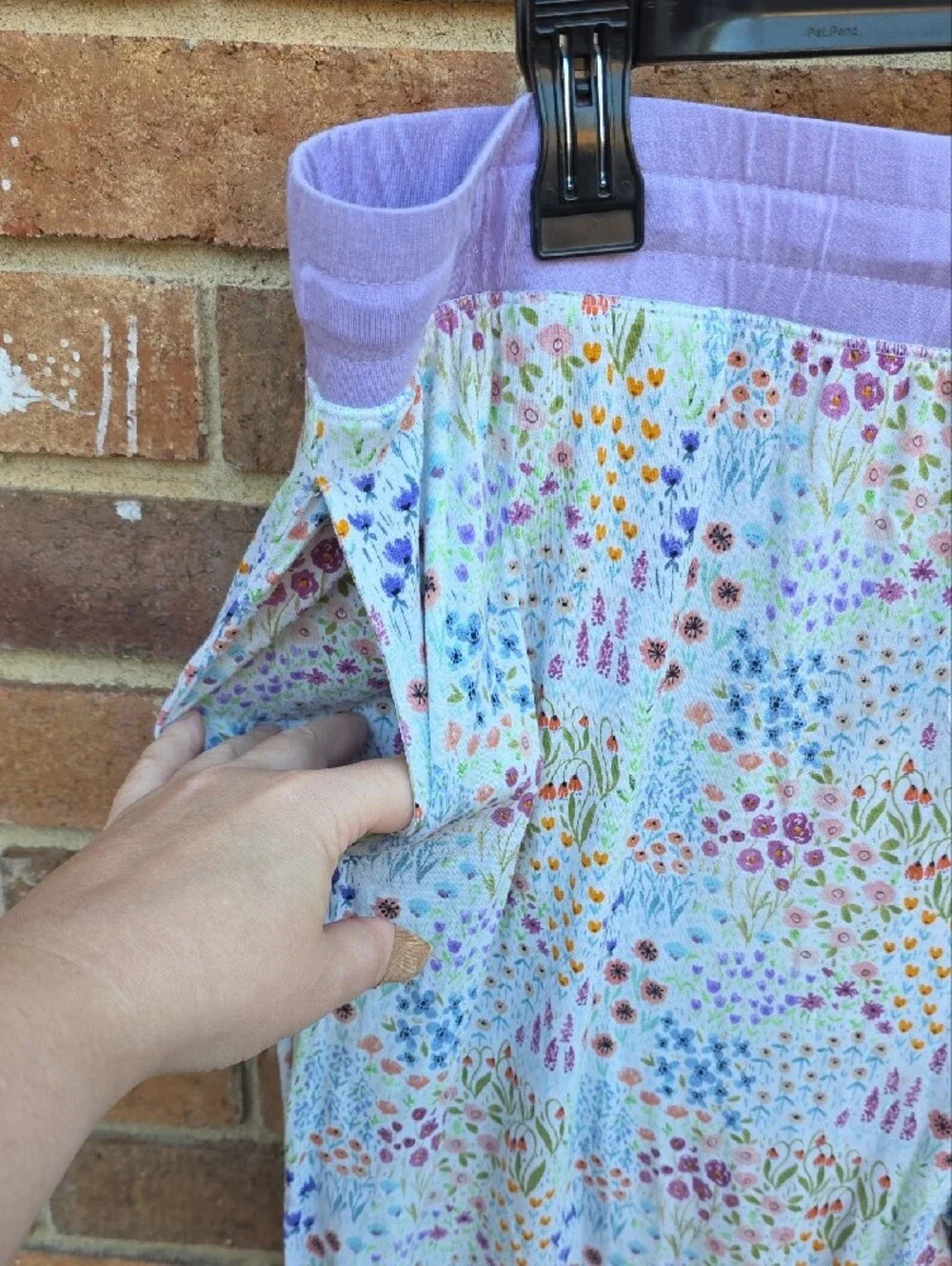 Little Sleepies Pastel Floral Pajama Pants with Lavender Trim Size XXL